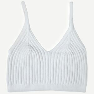 Free People Ribbed Knit Bralette – White – Size XS